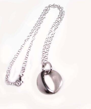 Two-tone rhodium pendant and necklace in 925/1000 silver