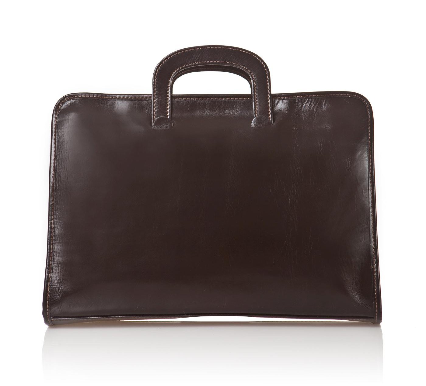 Angelo Business Folder in Genuine Calf Leather - Brown