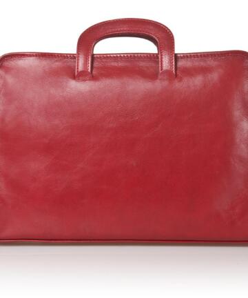 Angelo Business Folder in Genuine Calf Leather - Red