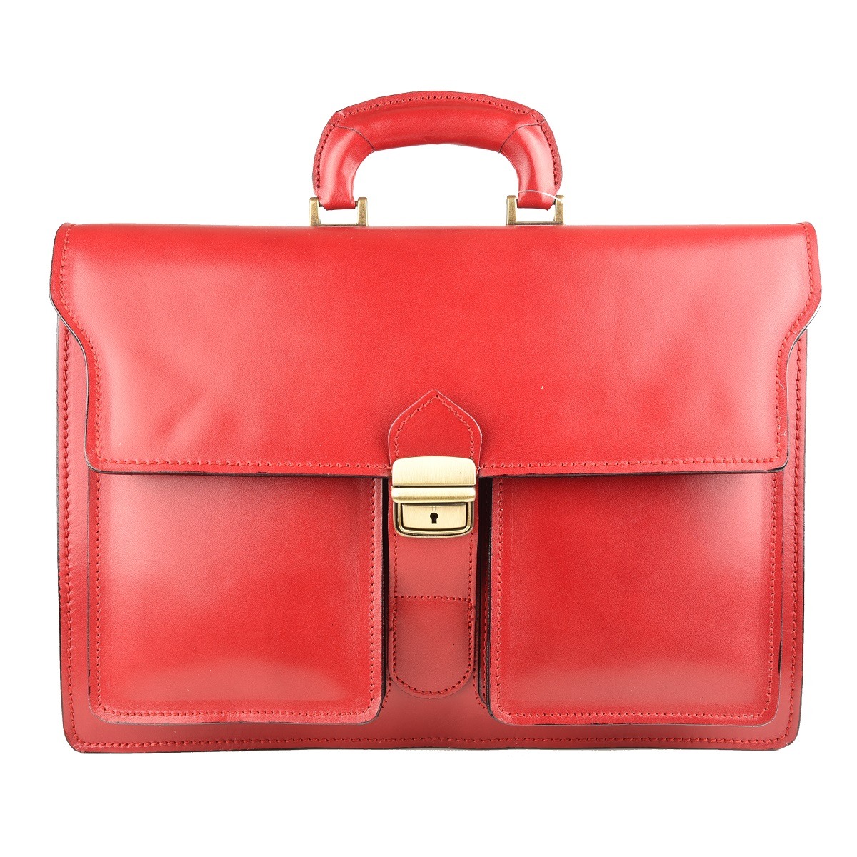 Antonio Professional Leather Briefcase for Men or Women - Red