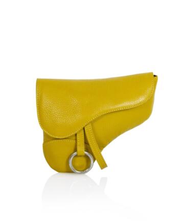 Marsella Genuine Leather Saddlebag / Shoulder Strap - YELLOW