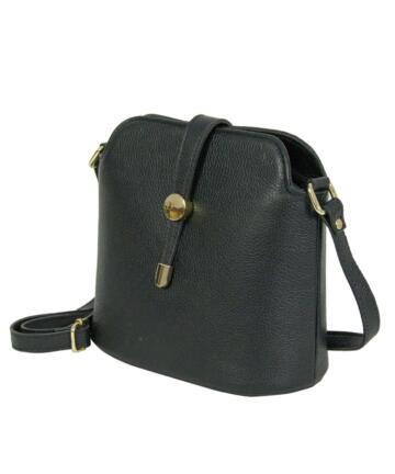 Simonetta  Bucket Model Leather Bag - BLACK
