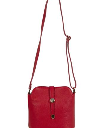 Simonetta  Bucket Model Leather Bag - RED