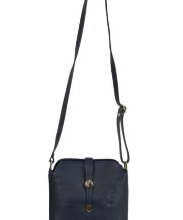Simonetta  Bucket Model Leather Bag - DARK BLUE