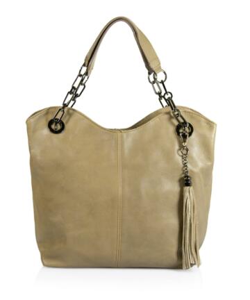 Ursula Genuine Sauvage Leather Bag - TAUPE