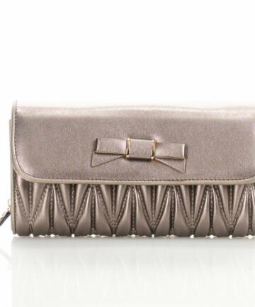 Marigold Clutch Bag in Genuine Cowhide Leather - ROSE GOLD