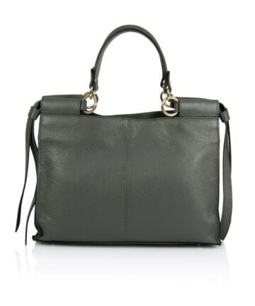 Pietra Large Handbag Dollar Leather - GREY