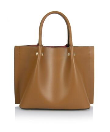 Teodora Double handles Leahter Bag - LEATHER