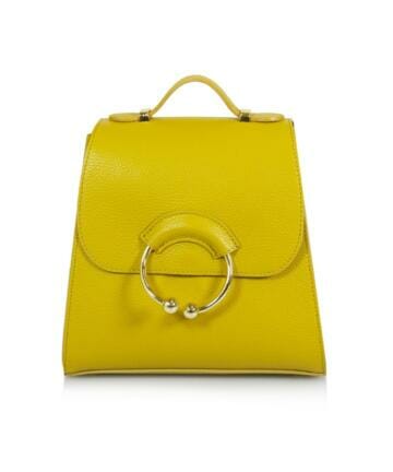 Sicily Genuine Leather Bag with Strap - YELLOW