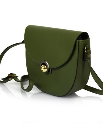 Donatella Genuine Ruga Leather Bag - GREEN