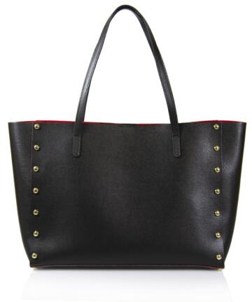 Daniella Genuine Dollar Leather Shopper Bag - RED