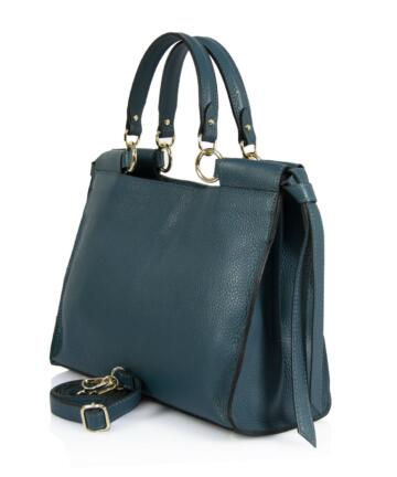 Natala Genuine dollar leather bag - TEAL