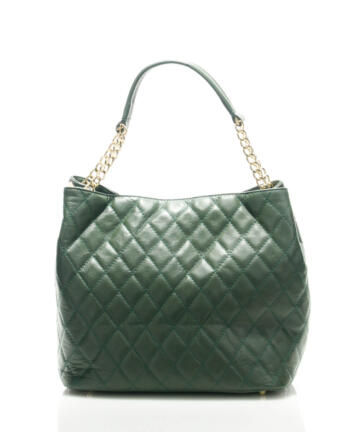 Paola Genuine Leather Quilted Bag - Paola Green