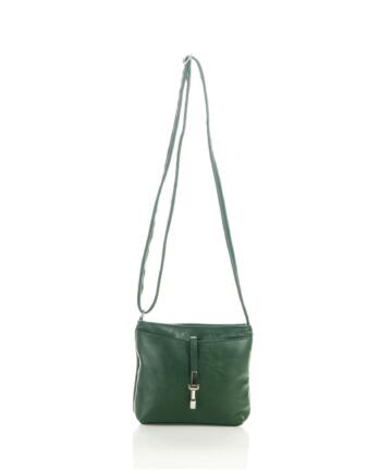 JULIENT Bella Real Leather Shoulder bag with front and back pockets - Green