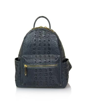 JULIENT - Claretta Genuine Leather Croc Print Backpack - Main
