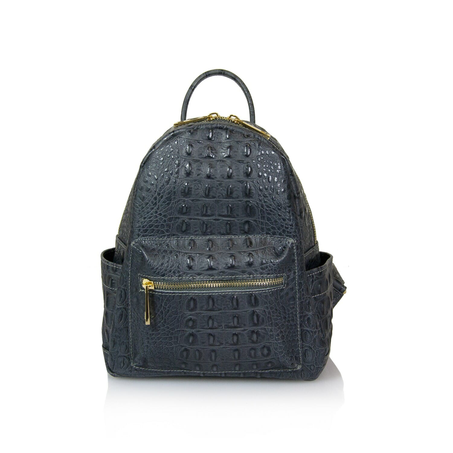 JULIENT - Claretta Genuine Leather Croc Print Backpack - Main