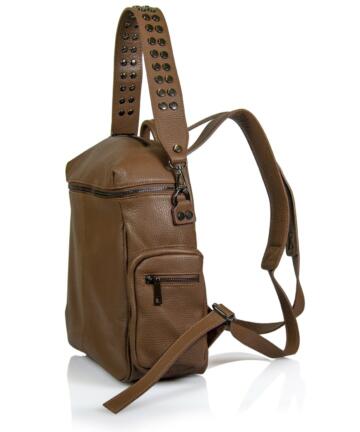 JULIENT Celinka Dollar Leather Backpack - Brown