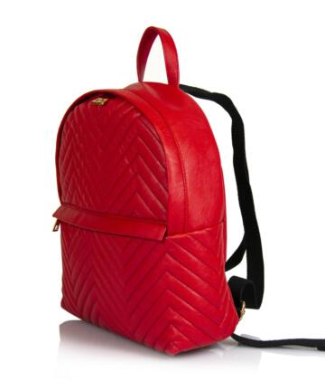 JULIENT Beronia Vegan Leather Backpack - Red