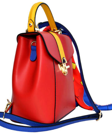 RUGGIERO BIGNARDI - Susanne Bi-color bag with a Silk Square Scarf - Main