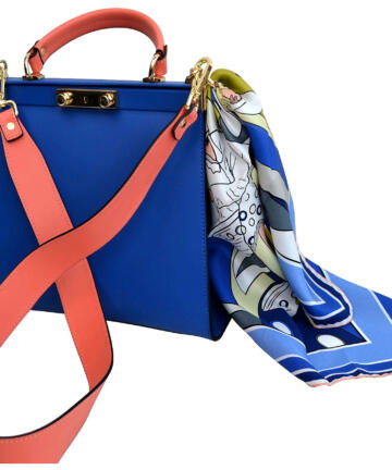 RUGGIERO BIGNARDI - Valentine Crossbody Bi-color bag with a Silk Square Scarf - Main