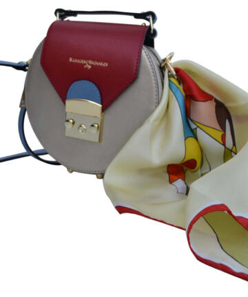 RUGGIERO BIGNARDI - Emmanuelle Nord - Bi-color Bag with a Silk Square Scarf - Main