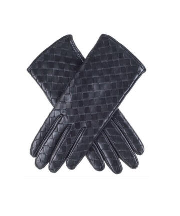 29 19 WOVEN Black Leather Front