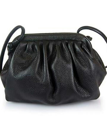JULIENT Edvige Genuine Dollar Leather Flame Bag - Black