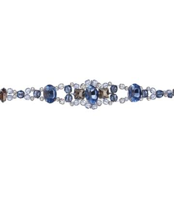 BRAC05 Sky Blue Beaded Chain Bracelet