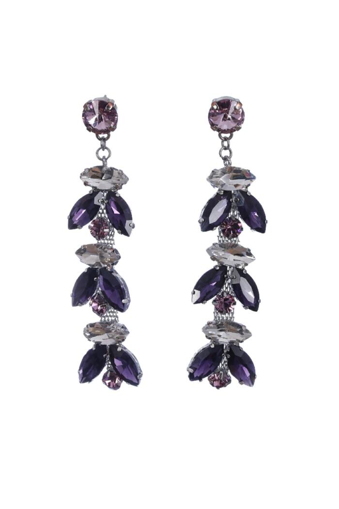 EA08 Purple Vintage Dangle Earrings