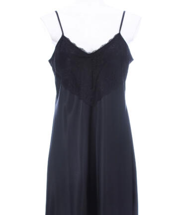 SL17 Black Satin Slip With Lace 100� Polyester